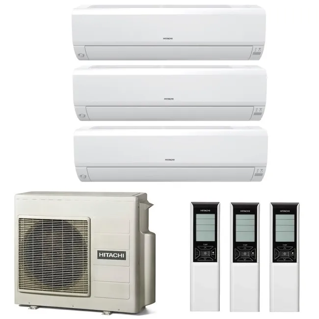 1db5c4e653cd9cf0d88043394e759e2c-1 Мульти сплит система на 3 комнаты, Hitachi RAM-53NP3E / RAK-25RPE - 3 шт. — изображение 1